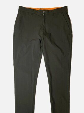 Macade Men's Golf Pants Stretch Flat Front Olive Green (Measures 17.5" Flat x32)